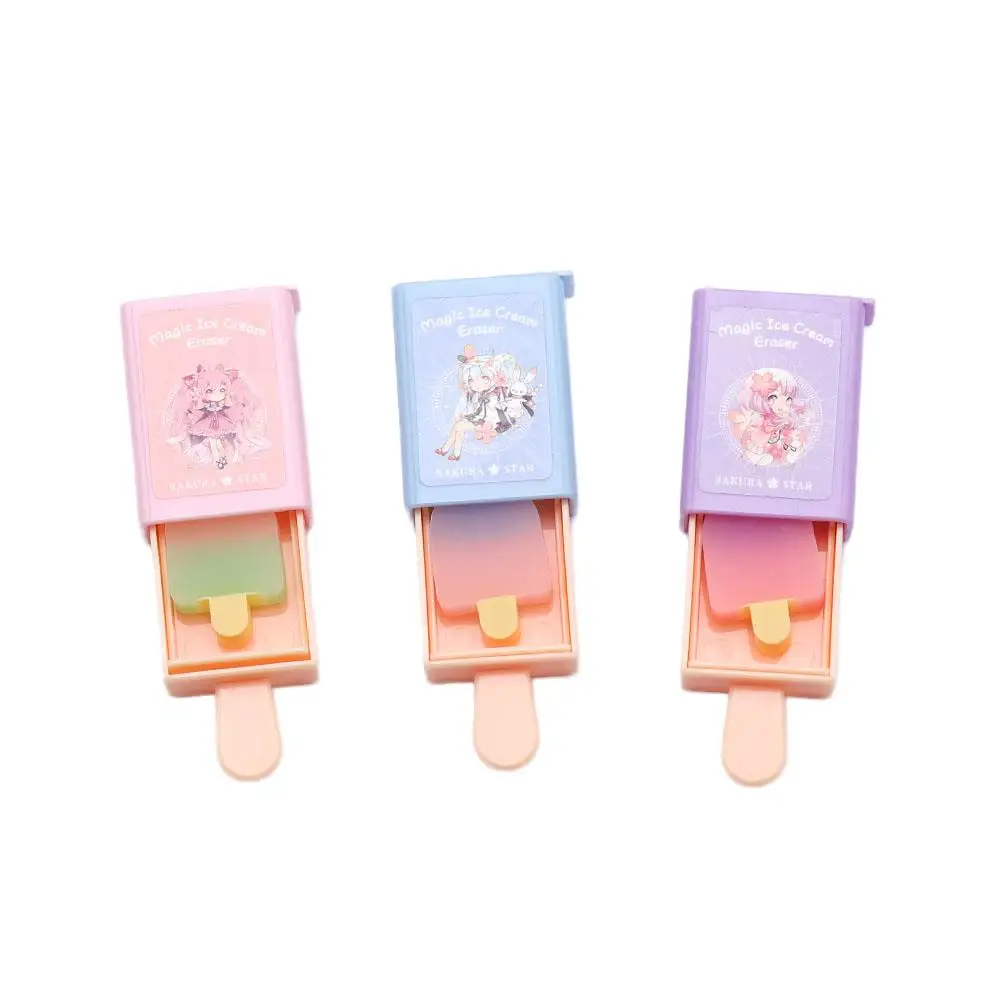 Cartoon Cute Kawaii Magic Ice Cream Gomma da cancellare Novità Cancelleria per ufficio Materiale scolastico