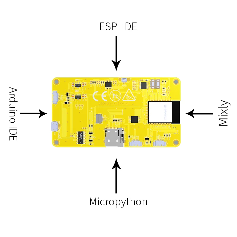 3.5 นิ้วสมาร์ทหน้าจอ LCD TFT โมดูล Capacitive Touch ESP32 Arduino LVGL WIFI และบลูทูธบอร์ดพัฒนา 320*480