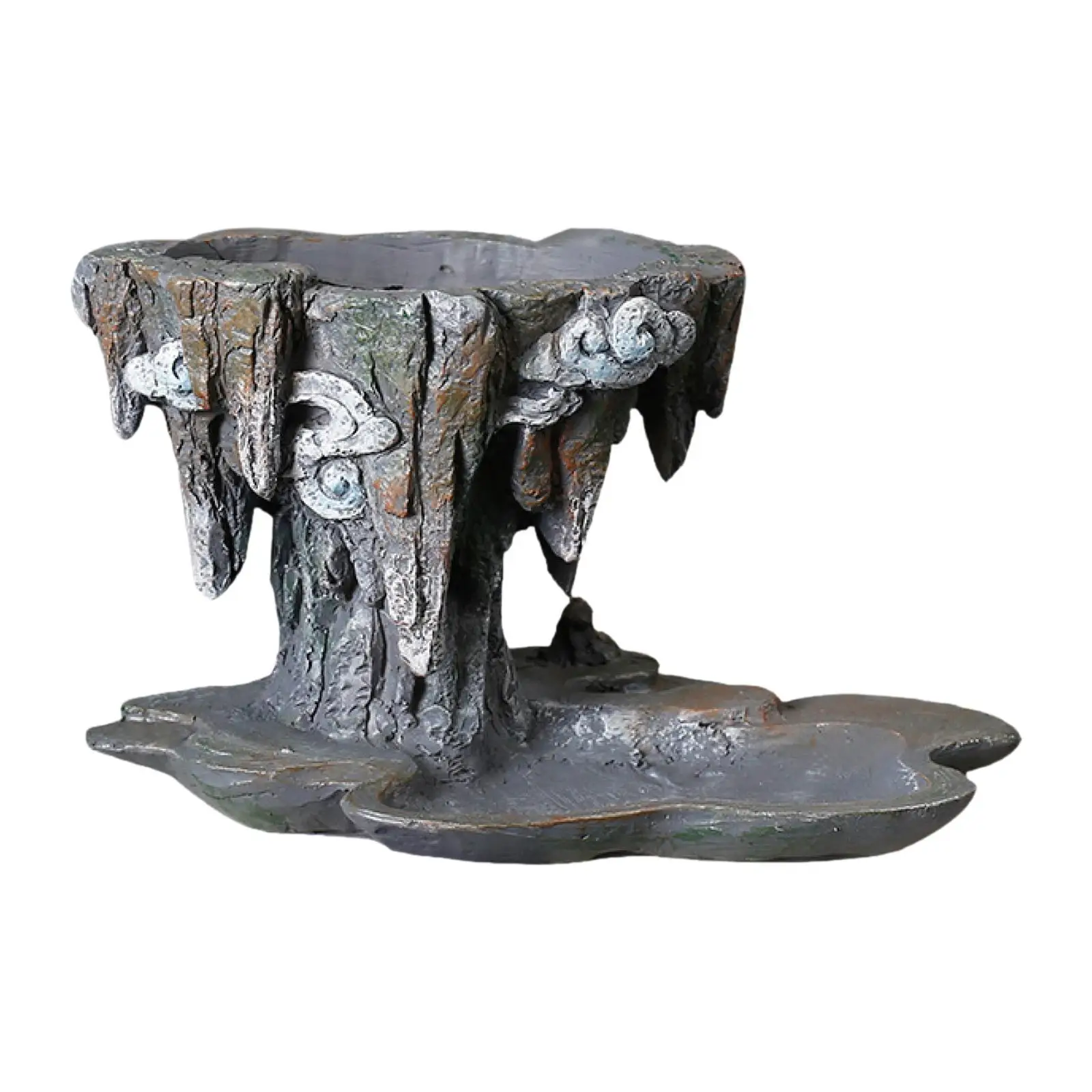 

Chinese Art Resin Planter Flower Plant Pot 23.5x13.3x13.7cm Balcony Decoration for TV Cabinet Accessory Versatile Lightweight