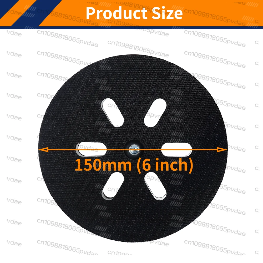 150mm/6 Inch 6 Hole Hook & Loop Sanding Pad Backing Plate  Sander GEX 150 GEX 150 AC GEX 150 Turbo Grinding Machine