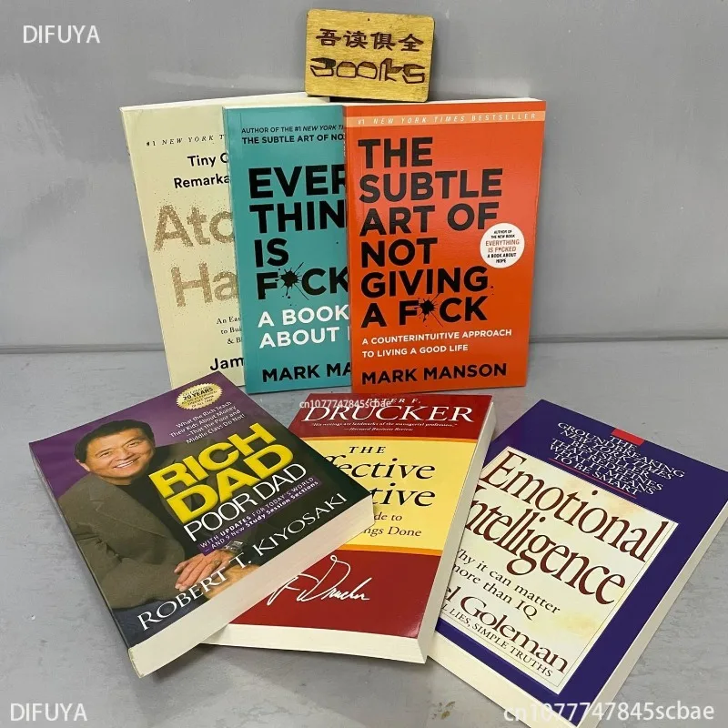 

Six must-read English best-selling novels Reshaping the Atomic Habit of Happiness, Rich Dad, Effective DIFUYA