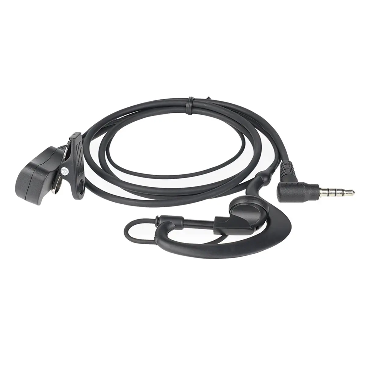 618 Mega Sale Retevis EEY002 Earhook Earpiece 3.5mm Single Needle Earphone with PTT Microphone for RT22P/RT622P/B3H/B63H