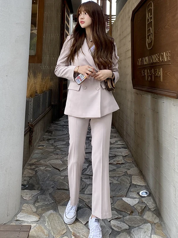 

Profional Women's Suit Set 2026 New Sle Hong Kong Sle Retro Chic Two-Piece Set Faionable Internet Celebri Aosphere