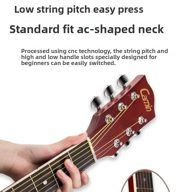 Guitare monocarte de 41 pouces en épicéa Shabili, guitare brillante, bouton de réglage entièrement fermé, Instruments d'accompagnement pour débutants en palissandre