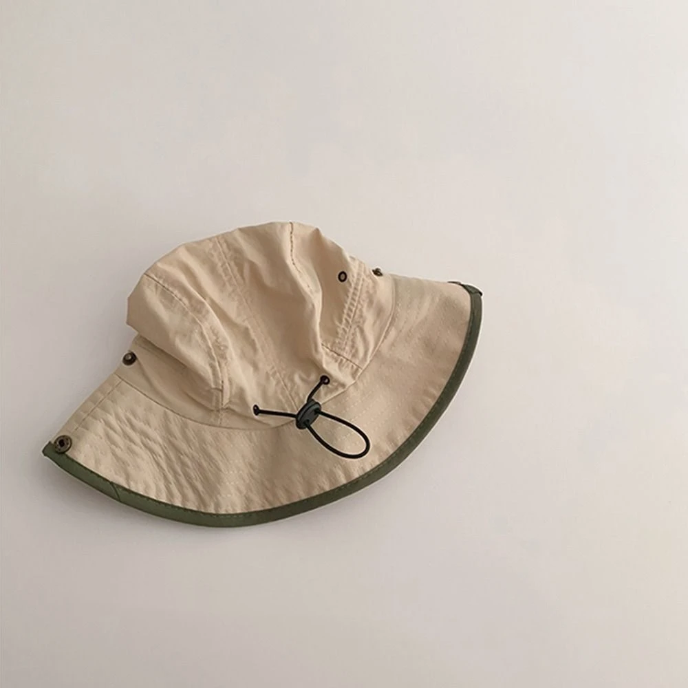 Cute Summer Baby Bucket Hat Korean Letter Quick-dry Children Sunhat Outdoor UV Protection Fisherman Hat Boys Girls
