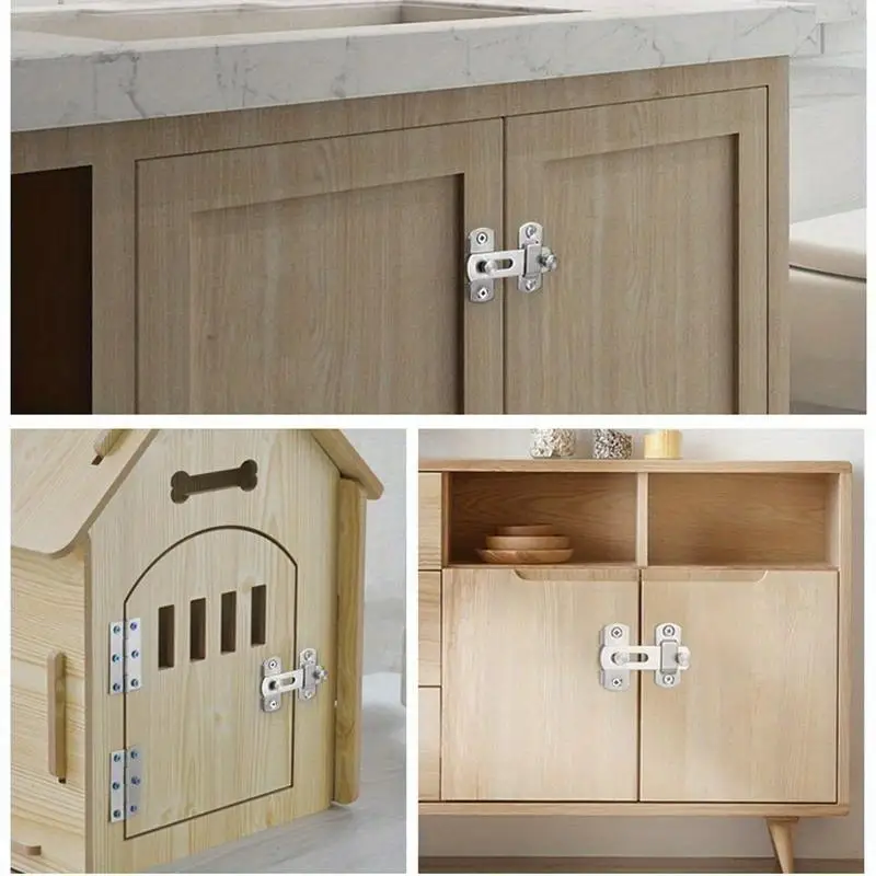 Sliding Barn Door Latch 90/180 Degree Right Angle Lock for Cabinet Closet Window Gate Bolt Plug Window Latch Door Security Lock