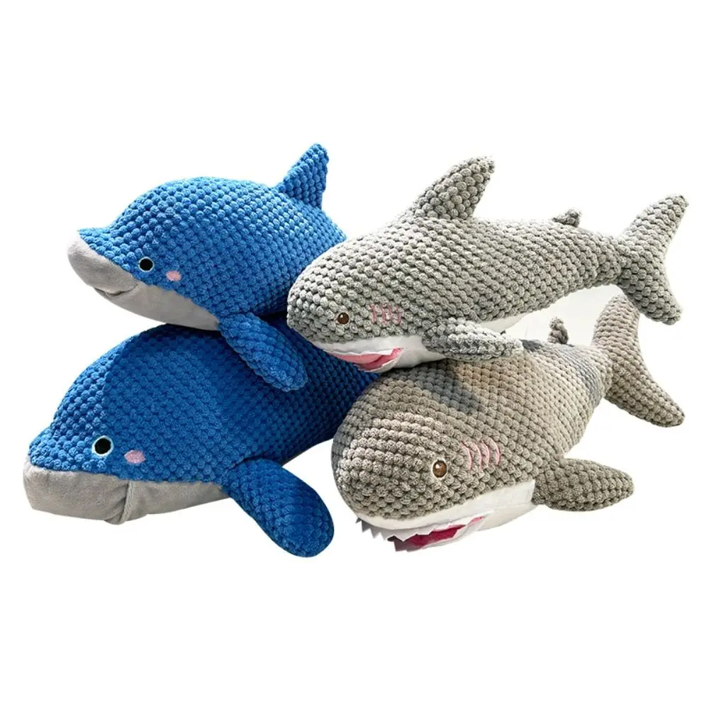 

Dolphin Squeaky Dog Toy Bite-resistant Animal Shape Pet Squeeze Sound Toy Speak Up Cartoon Pet Chew Plush Toy Relieve Boredom