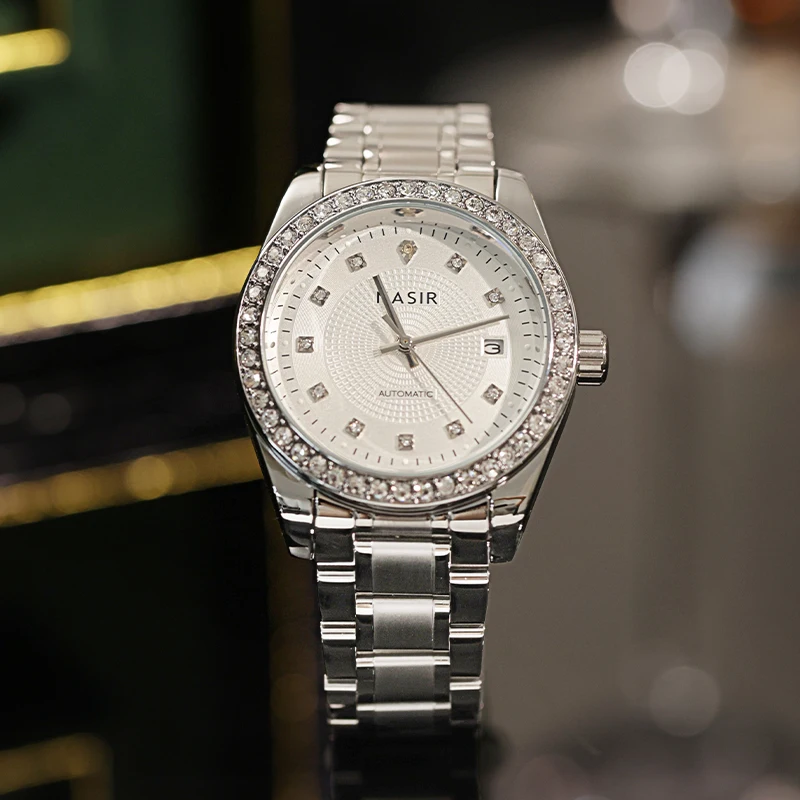 

CILOA Мужские легкие роскошные водонепроницаемые механические часы в деловом стиле из нержавеющей стали