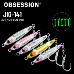 OBSESSION J141 Señuelo Luminoso Metal Duro Jigging Agua Salada