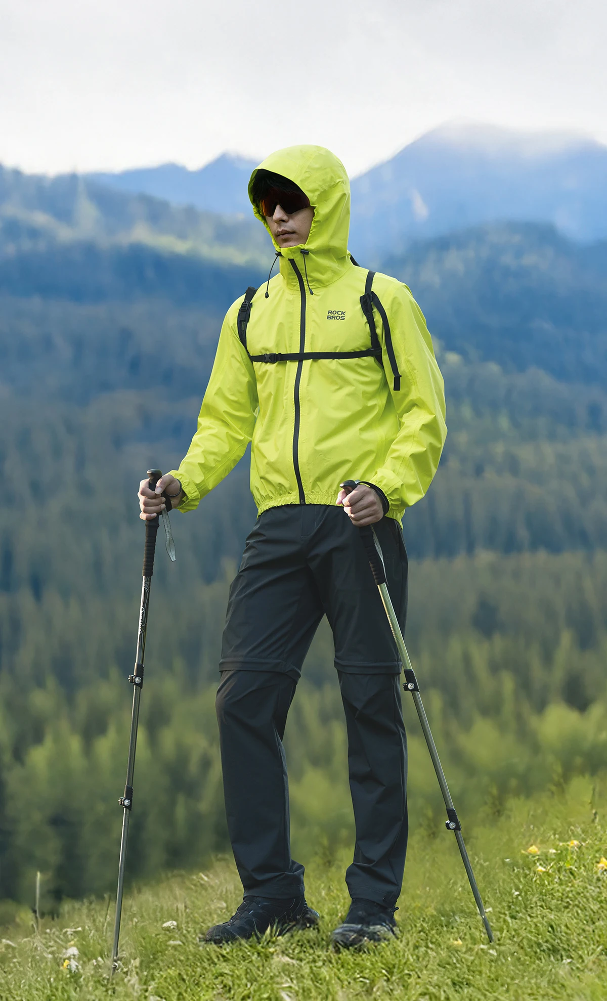 ROCKBROS Wasserdichte Winddichte Jacke, Schwerregenjacke, Mountainbike- und Straßenrad-Regenjacke für Männer und Frauen – Detail 9