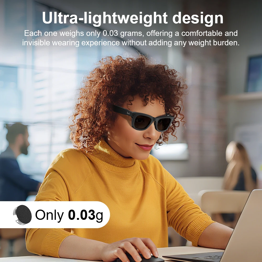 HIBLOKS For Ray-Ban Meta Wayfarer RW4008/RW4006 Skyler RW4010 RW4009/RW4009F AI intelligent Glasses Record Video Shading Sticker