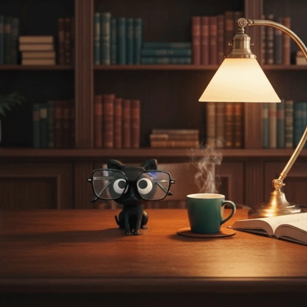 3D Print Eyeglass Show Holder Non-slip Animal Cat Glasses Display Stand Decorations Cute Cat Ornaments Desktop