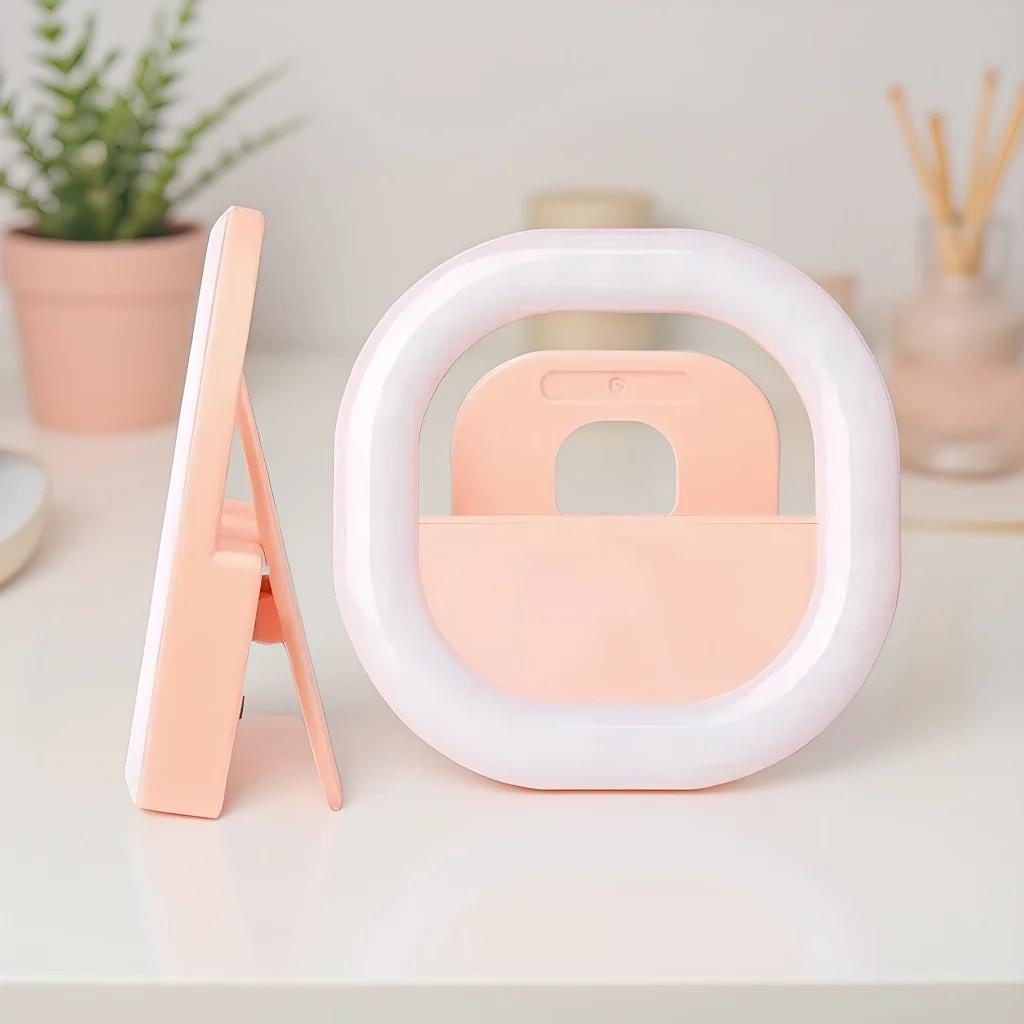 ضوء حلقة LED للهاتف المحمول - مصباح سيلفي بمشبك سطوع قابل للتعديل مع شحن USB #1