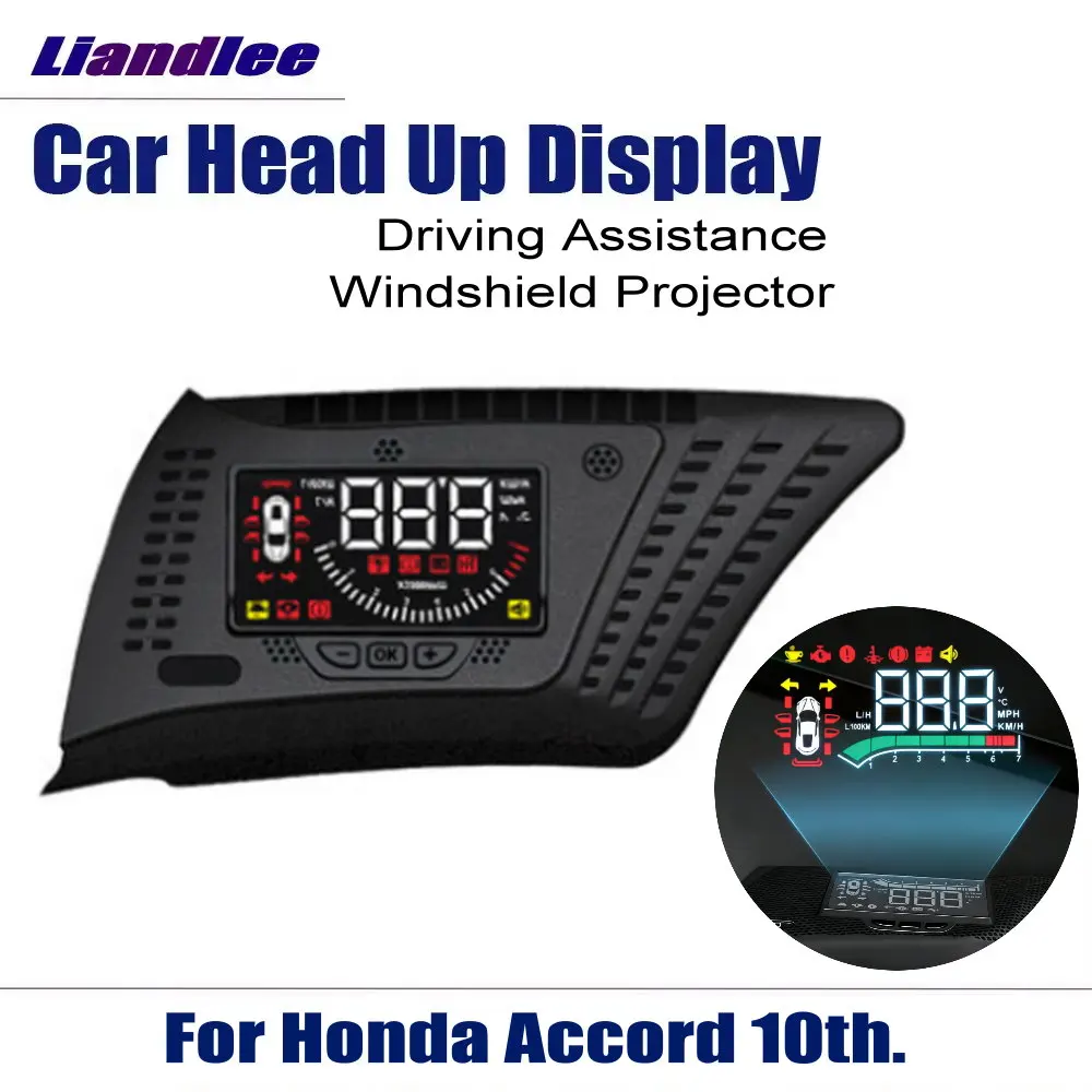 

Car Head Up Display HUD For Honda Accord Inspire 10th. 2017-2022 Auto Electronic LED Windshield Projector Accessories