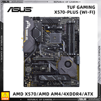 ASUS Motherboard, TUF GAMING X570-PLUS (WI-FI), X570 Chipset, AM4 Socket for Ryzen 5000 Series, 5700x3d 5800x3d 5700x 5800x 5700