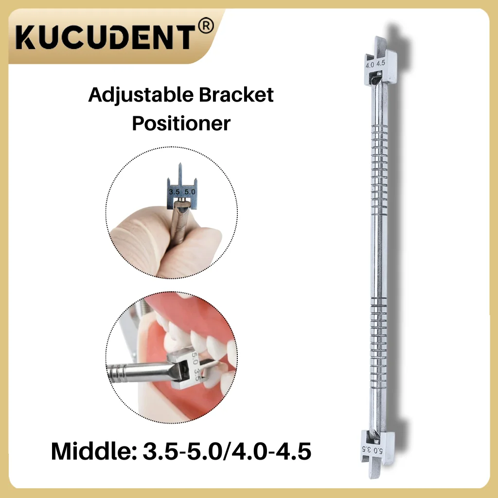 Professional Dental Orthodontic Brackets Position Gauge Stainless Steel Adjustable Bracket Positioner for Precision Placement