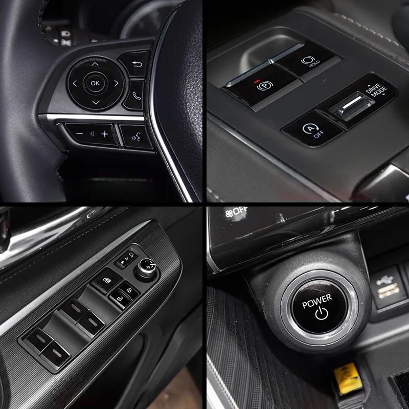 FOR Toyota Harrier 2022-2025 Gear Shift Button Steering Wheel Button Start Button Button Protection Sticker Car Accessorie view 2