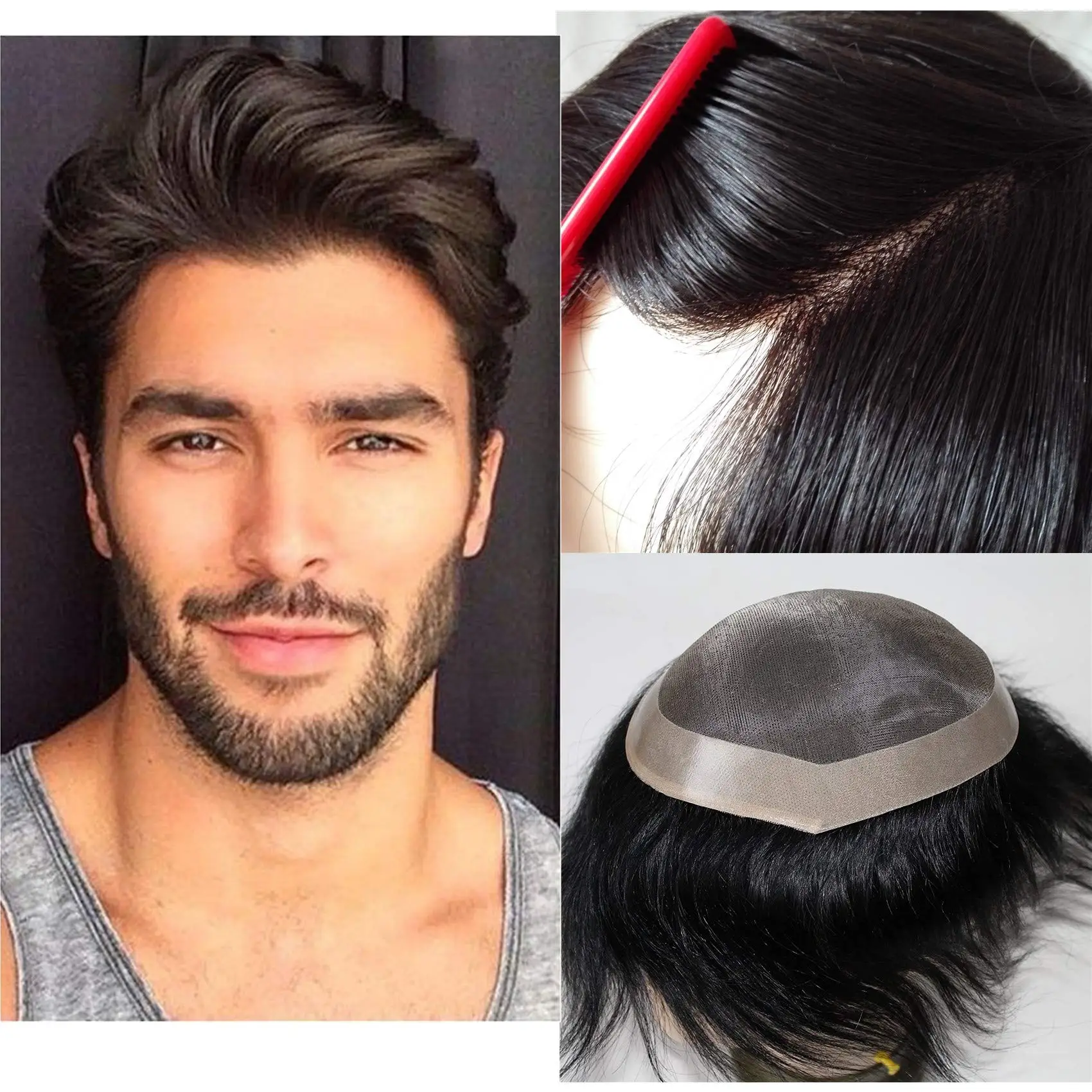 100% Human Hair Men… - image