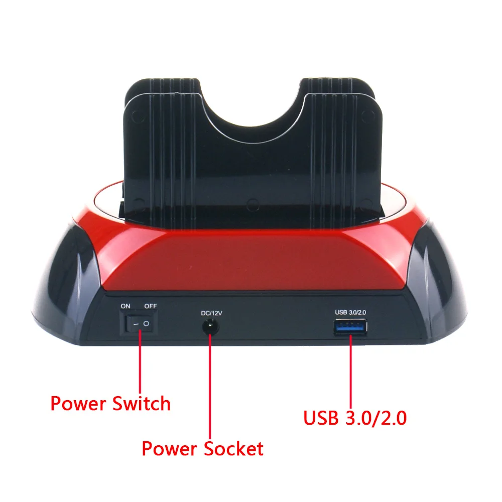 USB 2.0 to IDE SATA Hard Disk Cloning Dock All in One HDD Docking Station Dual Bay 2.5 Inch 3.5 Inch ESATA view 5