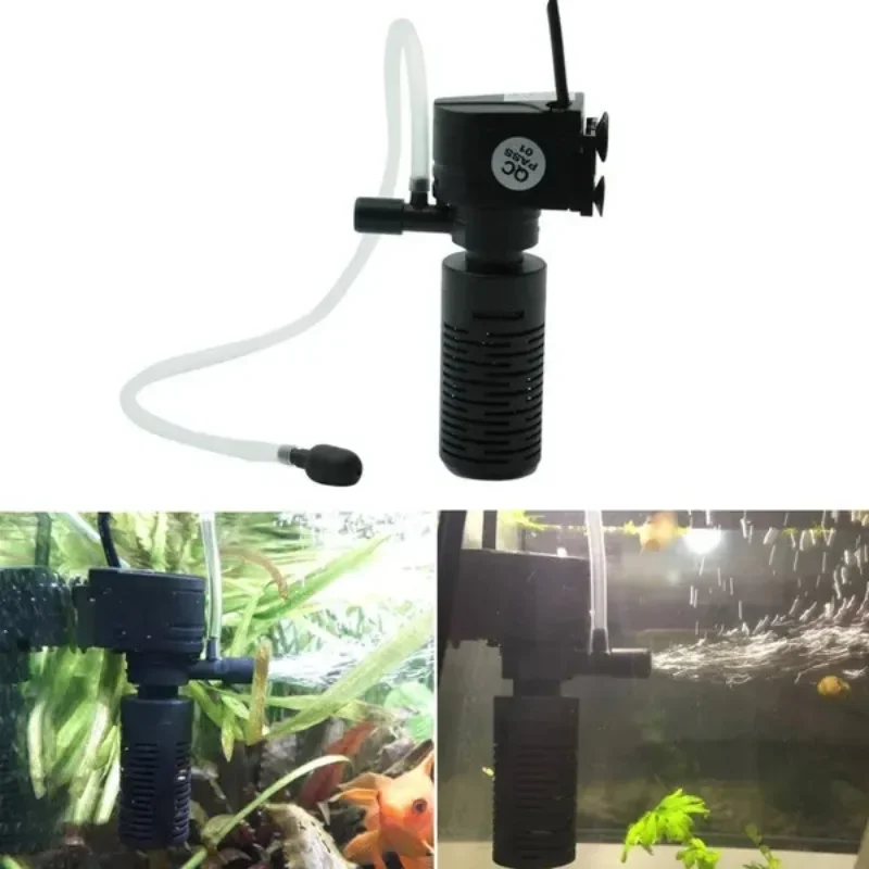 Aquarium Filter Aquarium Drei-in-Eins Belüftung Filter Pumpe Mini Aquarium Sauerstoff Tauch Wasserfilter