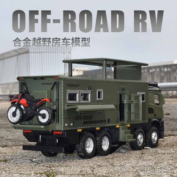 

1:32 Mercedes-Benz OFF-ROAD RV Simulation Diecast Metal Alloy Model car Sound Light Pull Back Collection Kids Toy Gifts F580