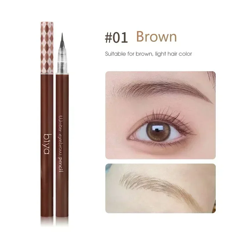 Lápis de sobrancelha líquido impermeável 0.01mm ultra fino suor-prova eeyeliner natural deitado silkworm caneta duradoura maquiagem olho cosméticos