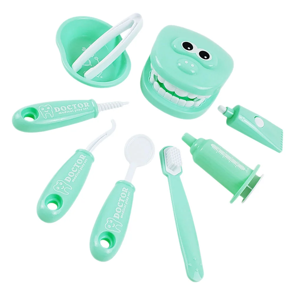 Brinquedos orais das crianças simulação médico dental kit médico dentistas playset quebra-cabeça crianças fingir papel de plástico imitação enfermeira