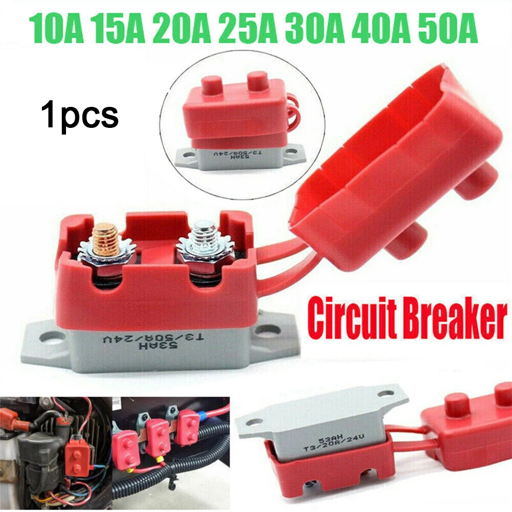 

1PC AR Automatic Reset Circuit Breaker For Automotive RV Marine 12-24V 10- 50 Amps Industrial Accessories Automation Control Kit