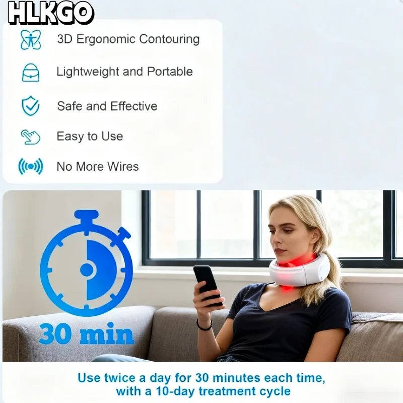 Medical Grade Neck Laser MassagerNon-irritating Deep Tissue Technology for Cervical Spine & Shoulder Pain Relief