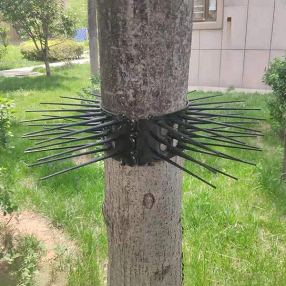 

3 Pcs Black Bird Spike Deterrent Anti Climbing Spikes for Gardens Farms Windowsills Balconies Keep Birds Animals Away Plastic