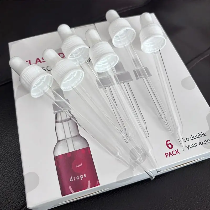 ماصات قطرات بوبلي ، زجاج صرف دقيق ، قطرات صودا ، نكهة الماء الفوار ، 6 *