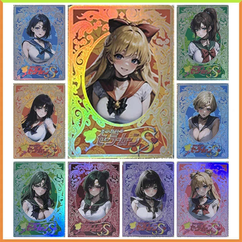 

Anime Goddess Story DIY ACG Toys for boys Laser Flash Mizuno Ami Hino Rei Collectible Cards Tabletop Games Birthday Gifts