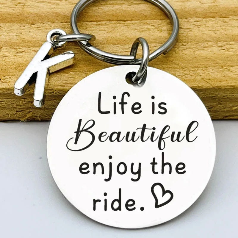 Sweet 16 Gifts for Girls Daughter Son From Dad Mum Life Is Beautiful Enjoy The Ride  Keychain for Niece Nephew Grandson Present