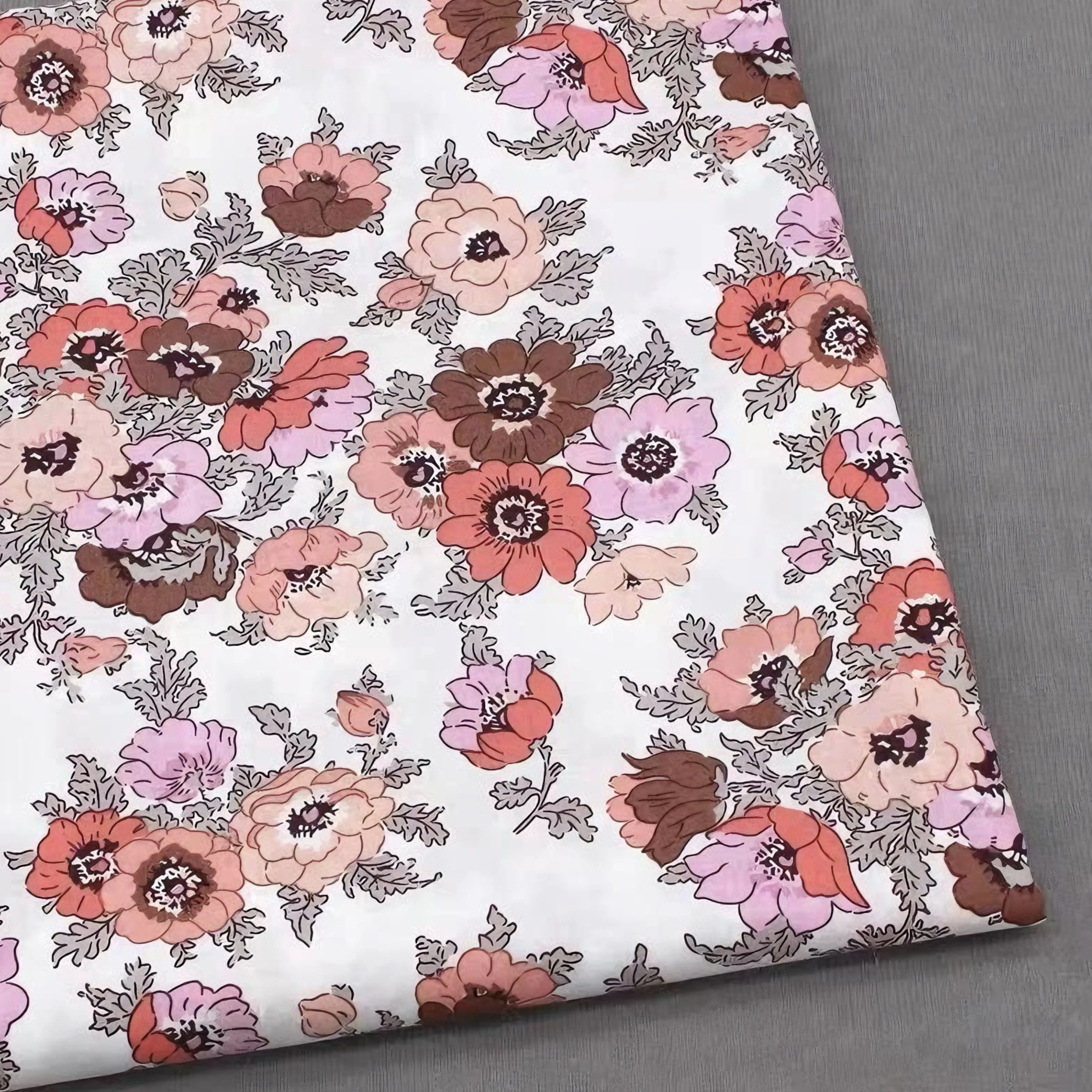 145x50 cm Tessuto floreale rurale 100% cotone Stampe in tessuto stampato Morbido e traspirante per cucito fai da te Artigianato Abito e decorazioni per la casa