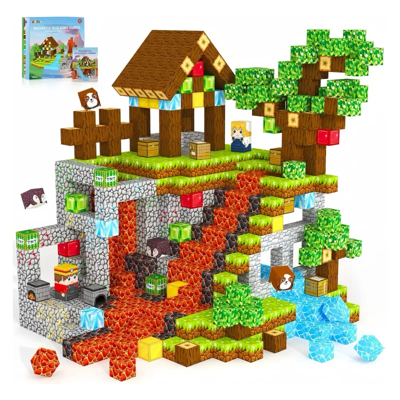 Blocos magnéticos-construir meu ímã edição mundial cubos magnéticos brinquedos de construção para meninos meninas haste montessori brinquedos sensoriais