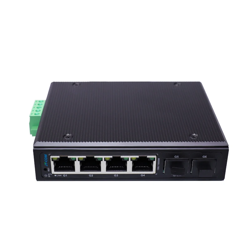 S Managed 6/10 Port Full Gigabit Industrial Ethernet Data Transfer Switch Gigabit L2- Managed Industrial Switch Support RSTP