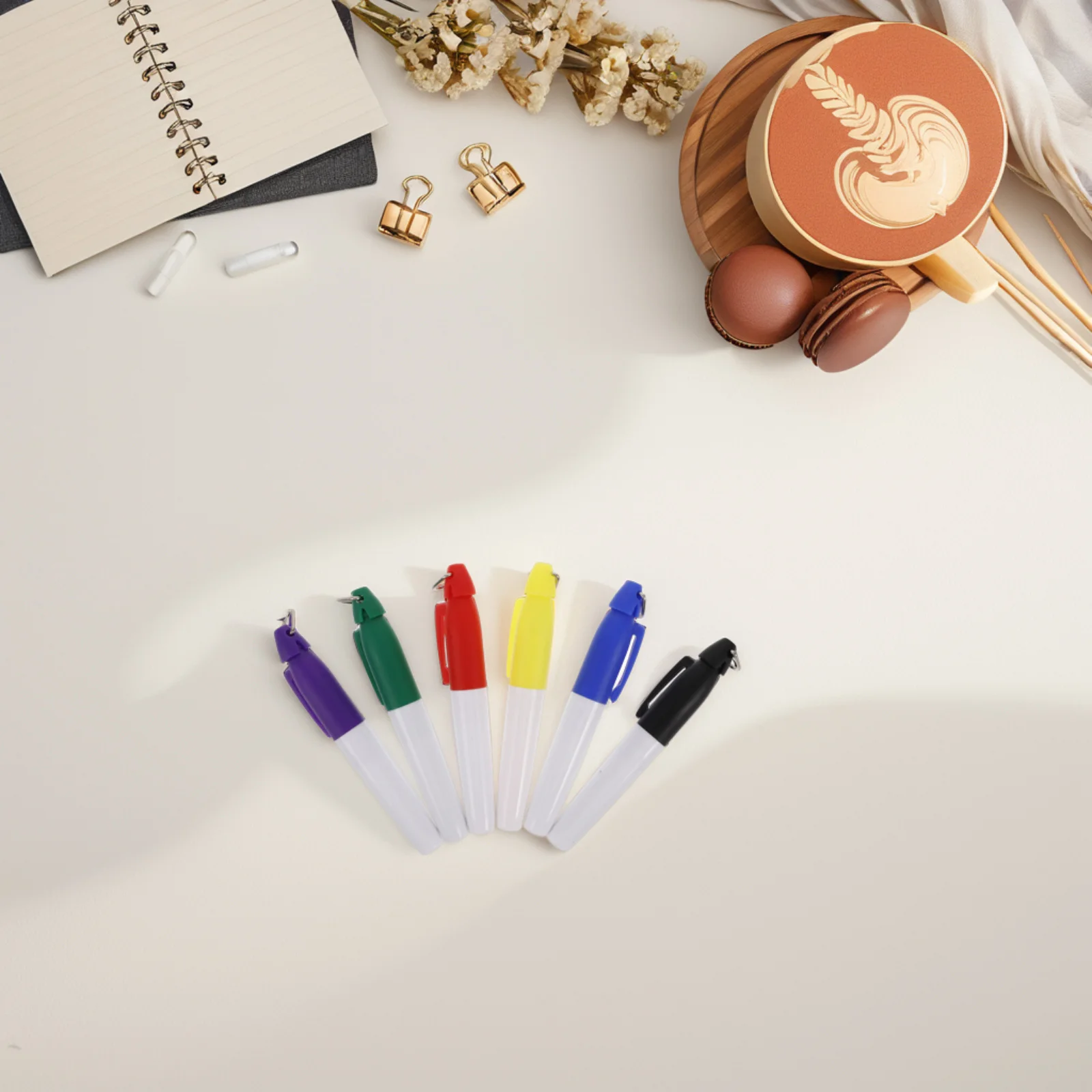 

6Pcs Golf Ball Marking Pen Set Mini Portable Design for Golf Course and Outdoor Activities with Smooth Writing Ink