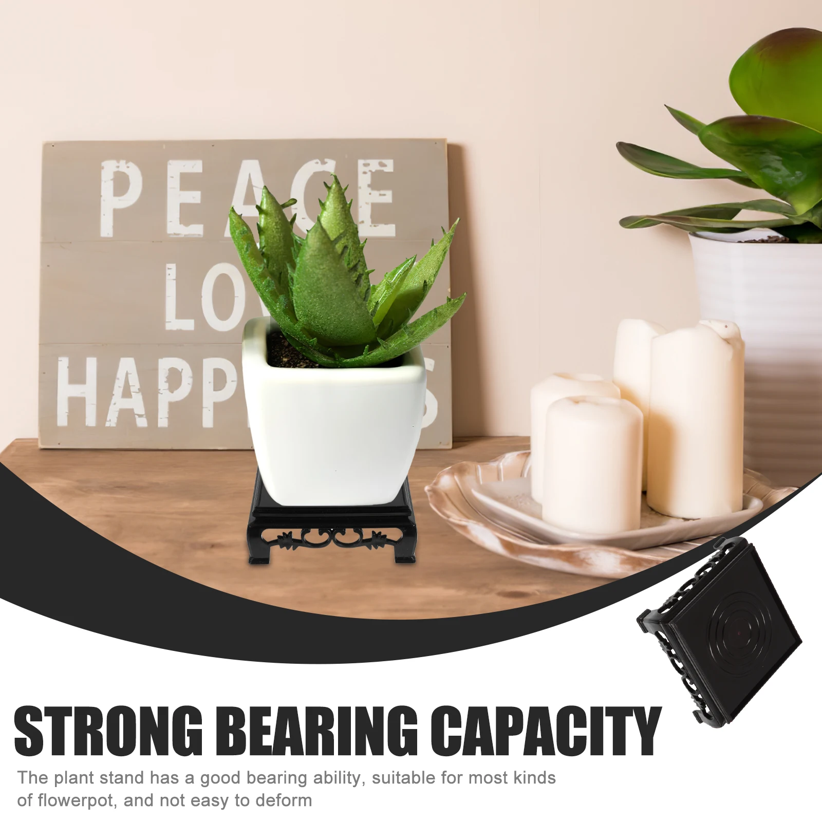 

5Pcs Plastic Plant Cup Holder Durable Riser Indoor Display Shelf Flowerpot Stand Succulent Plants Plastic Plant Stand