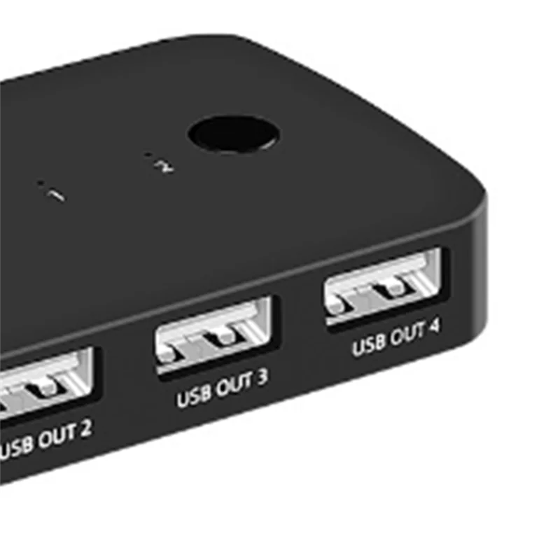 

FJGEAR USB Switch Adapter 2 Input 4 Output USB Switcher Printer Sharer For Computer Keyboard Mouse Sharer Controller