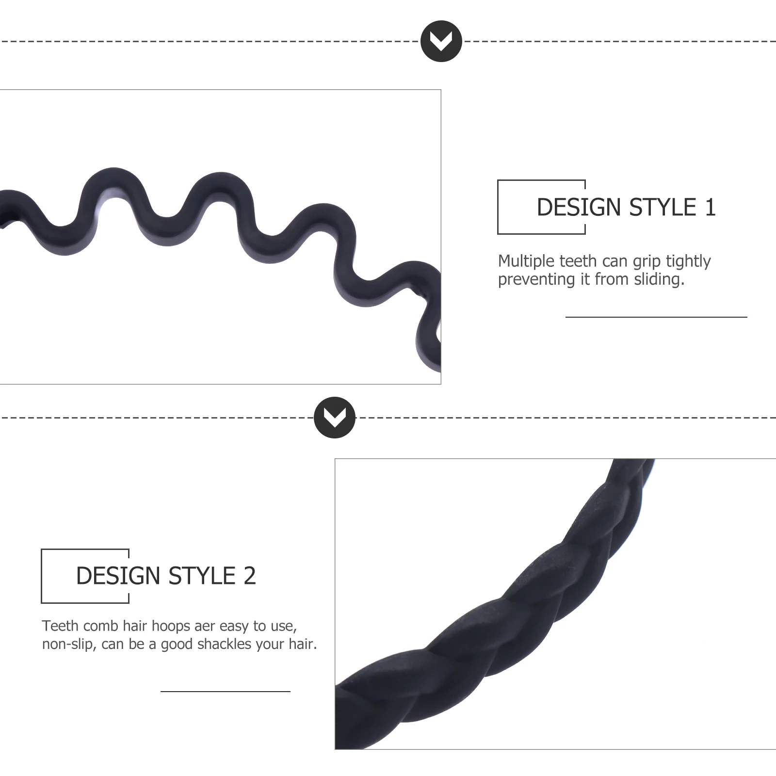 

10pcs Wavy Bands Lightweight Elastic Hoops Non-Slip Plastic Headbands For Thick Thin Curly Straight Hair Makeup Gym Shower Use