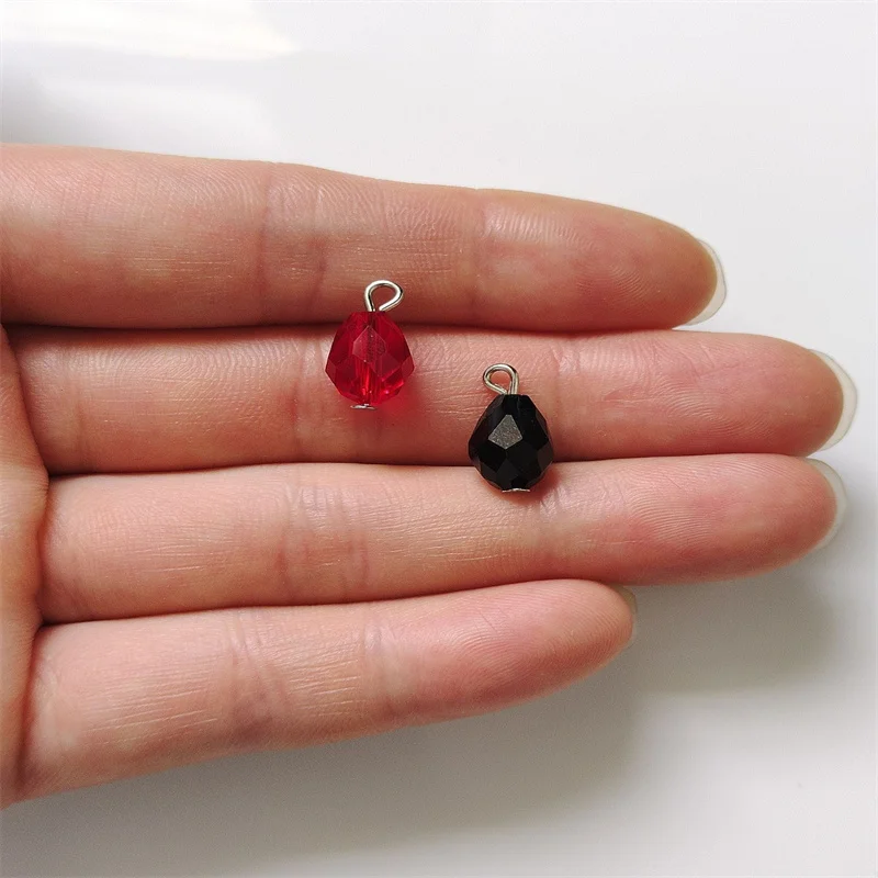 10 Pcs 8x12 Mm Black, Red, Crystal Stone Accessories, Bracelets, Necklaces, Earrings, DIY Handmade Jewelry Accessories