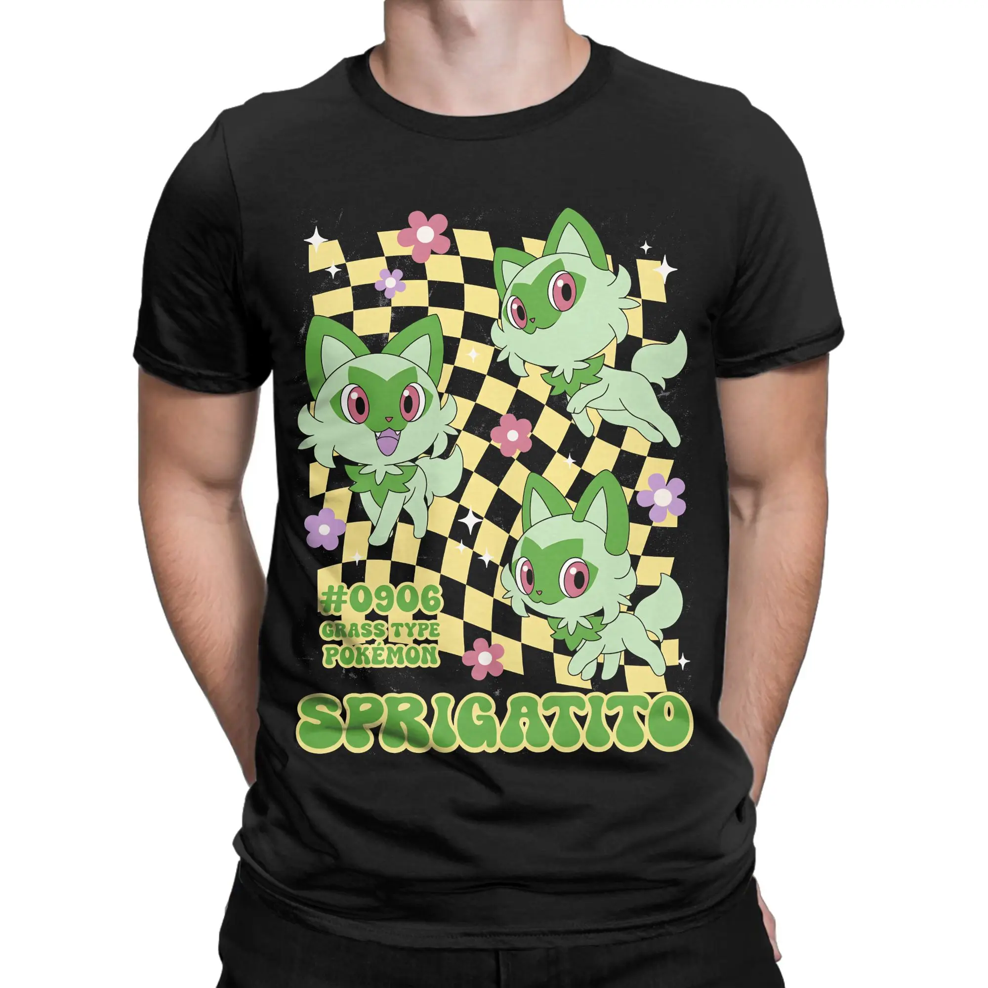 Pokemon Sprigatito Grass Type Minera 100 Cotton T Shirt For Adult Beach  Vintage T Shirts O Neck Hip Hop Tees Custom DIY Clothes