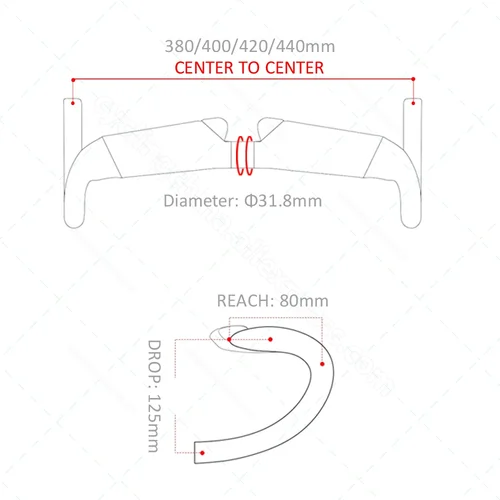 Imagen 2 del producto Manillar de carretera de carbono Nologo Aerofly II FACT, luz de compresión duradera, cableado interno, mango doblado, piezas de bicicleta compatibles con Di2