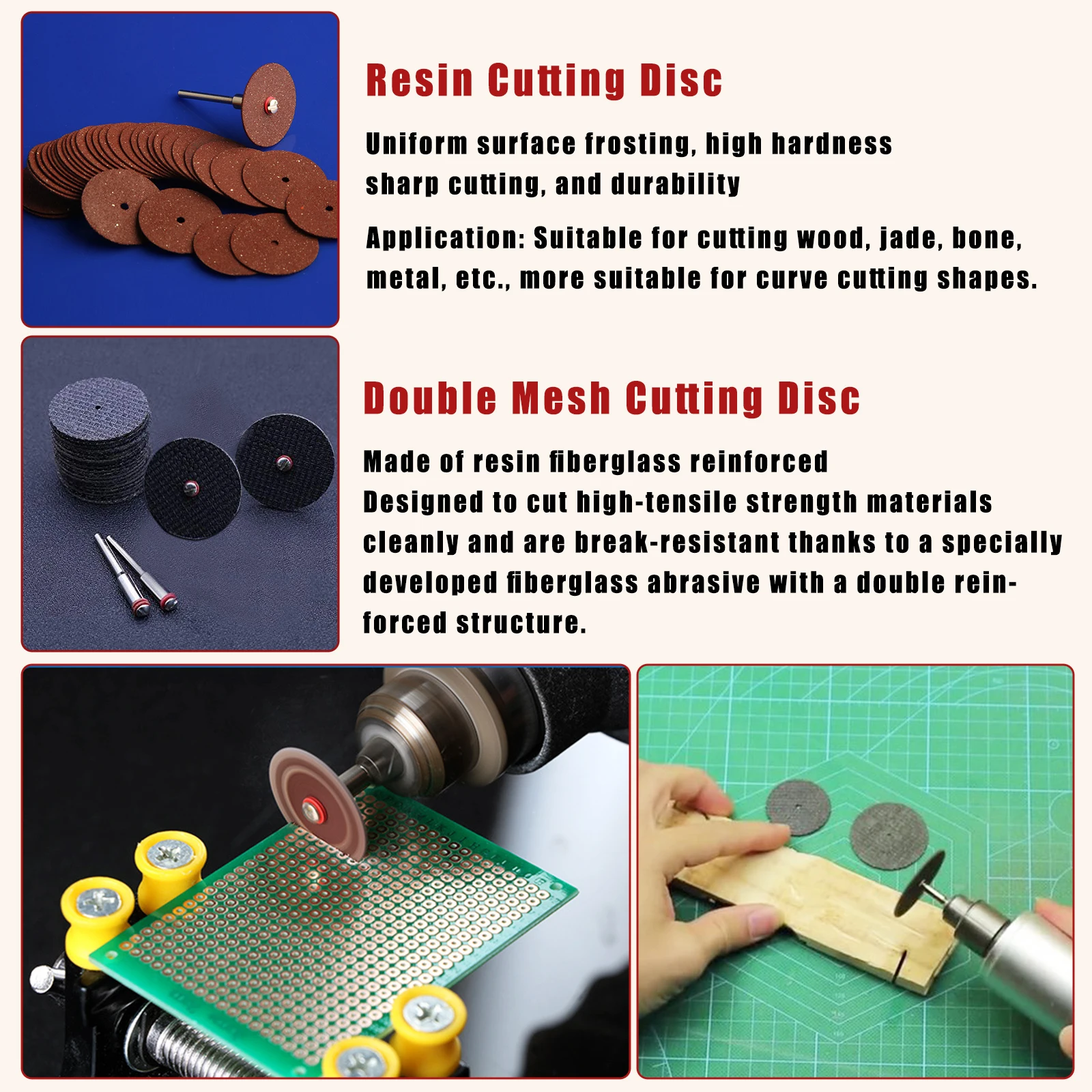 20/36pcs Abrasive Cutting Discs  Resin  Double Fiberglass Cut Off Wheel For Dremel Rotary Tool Accessories