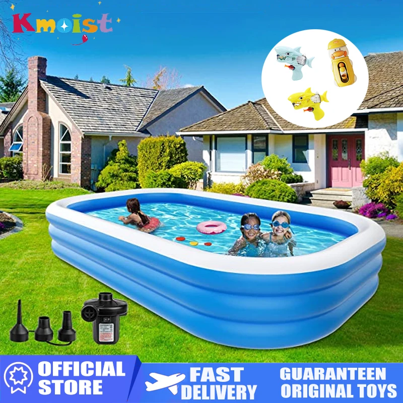 

2m/2.6m/ 3.05m Inflatable Swimming Pool Adults Kids Pools Bathing Tub Summer Outdoor Indoor Bathtub Water Pool Family Party Toys