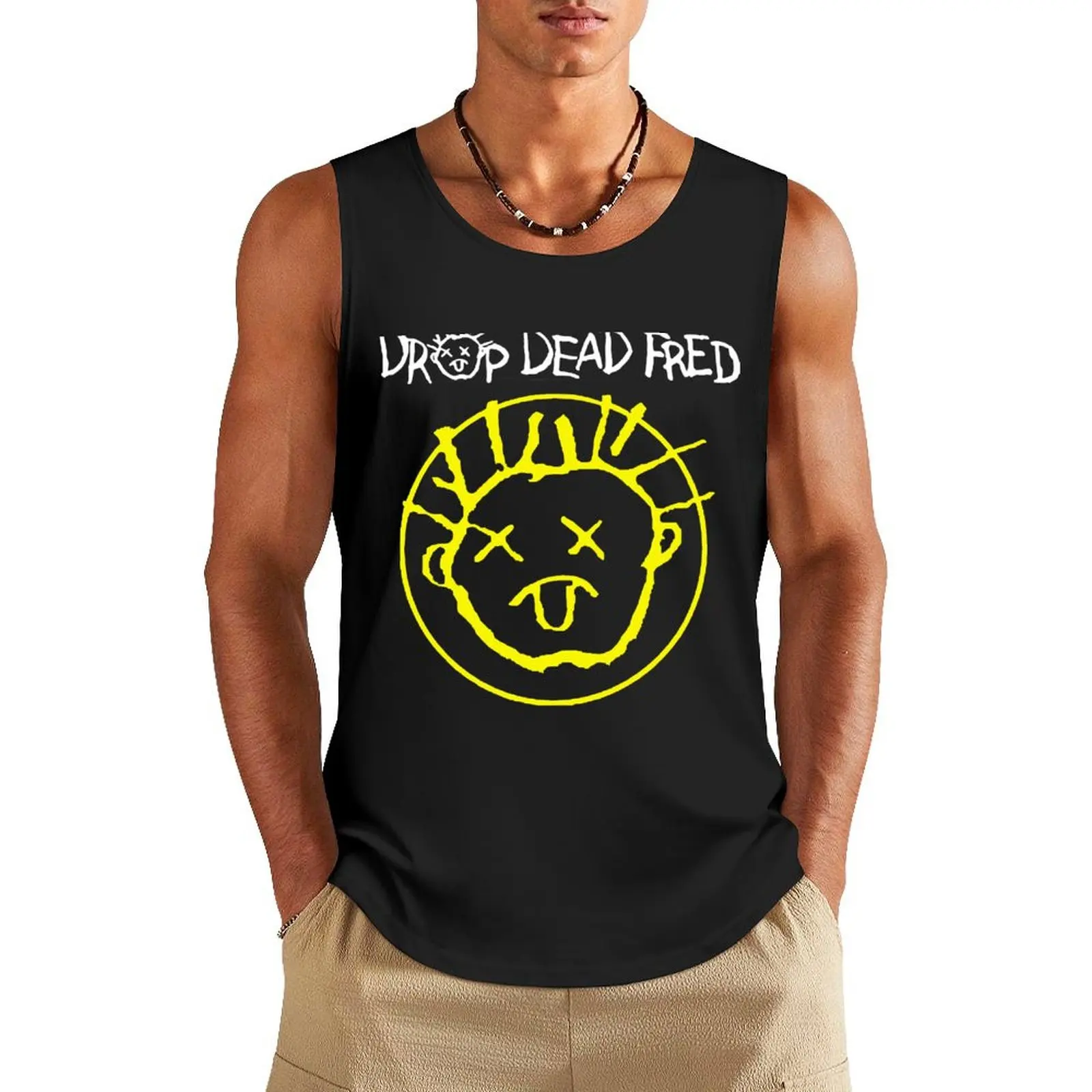 For Mens Womens Drop Dead Fred Gifts For Fan Tank Top gym accessories man bodybuilding t-shirt T-shirt Men's gym gym clothes man