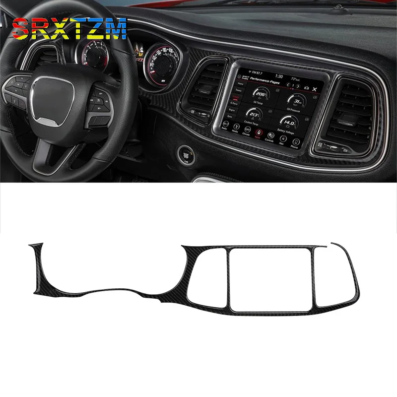 

Наклейки для автомобильного интерьера Dodge Charger 2015-2020 из углеродного волокна, спидометр для приборной панели, мультимедийный автомобильный аксессуар