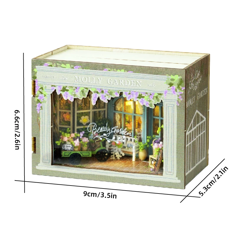 Micro Huis Poppenhuizen kits 3D Puzzel Assemblage Gebouw Model DIY Handgemaakt Speelgoed Kamer Slaapkamer Decoratie Houten Ambachten Kerstcadeau