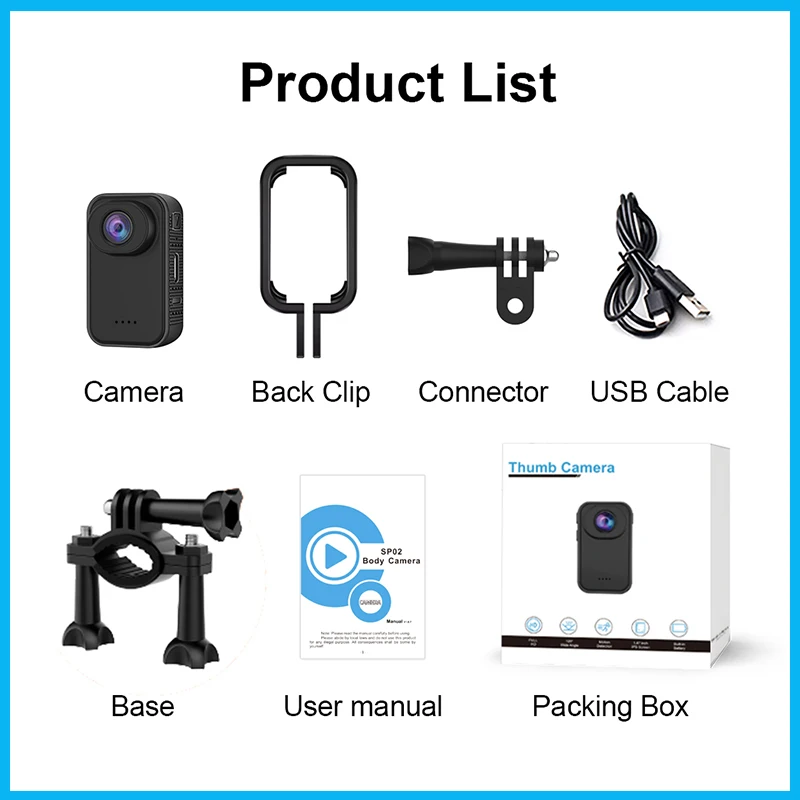 JOZUZE Actiecamera HD Fietsen Recorder Wifi Hotspot Mini Camera Draagbare Digitale Video Recorder Body Cam Miniatuur Camcorder