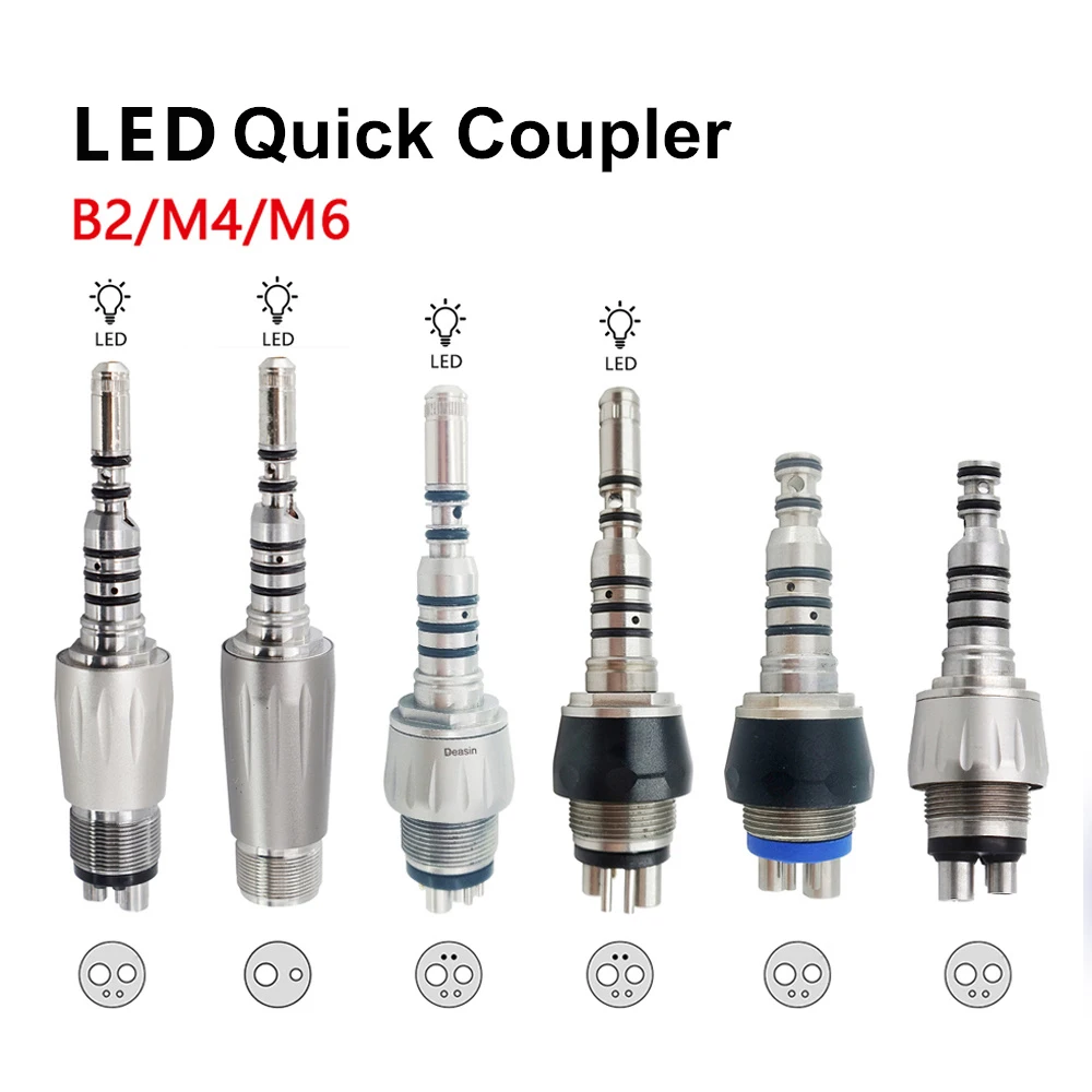 Dental Fiber Optic Handpiece Adapter 2/4/6 Holes For Kavo LED High Speed Handpiece Spare Parts Tools